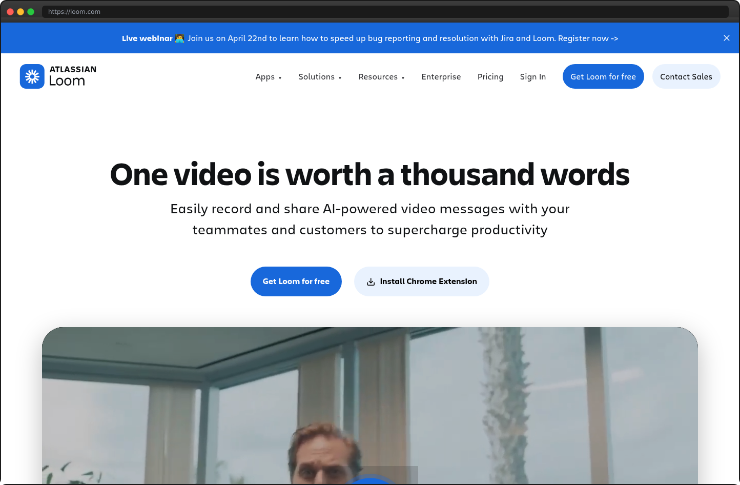 Screenshot of loom.com