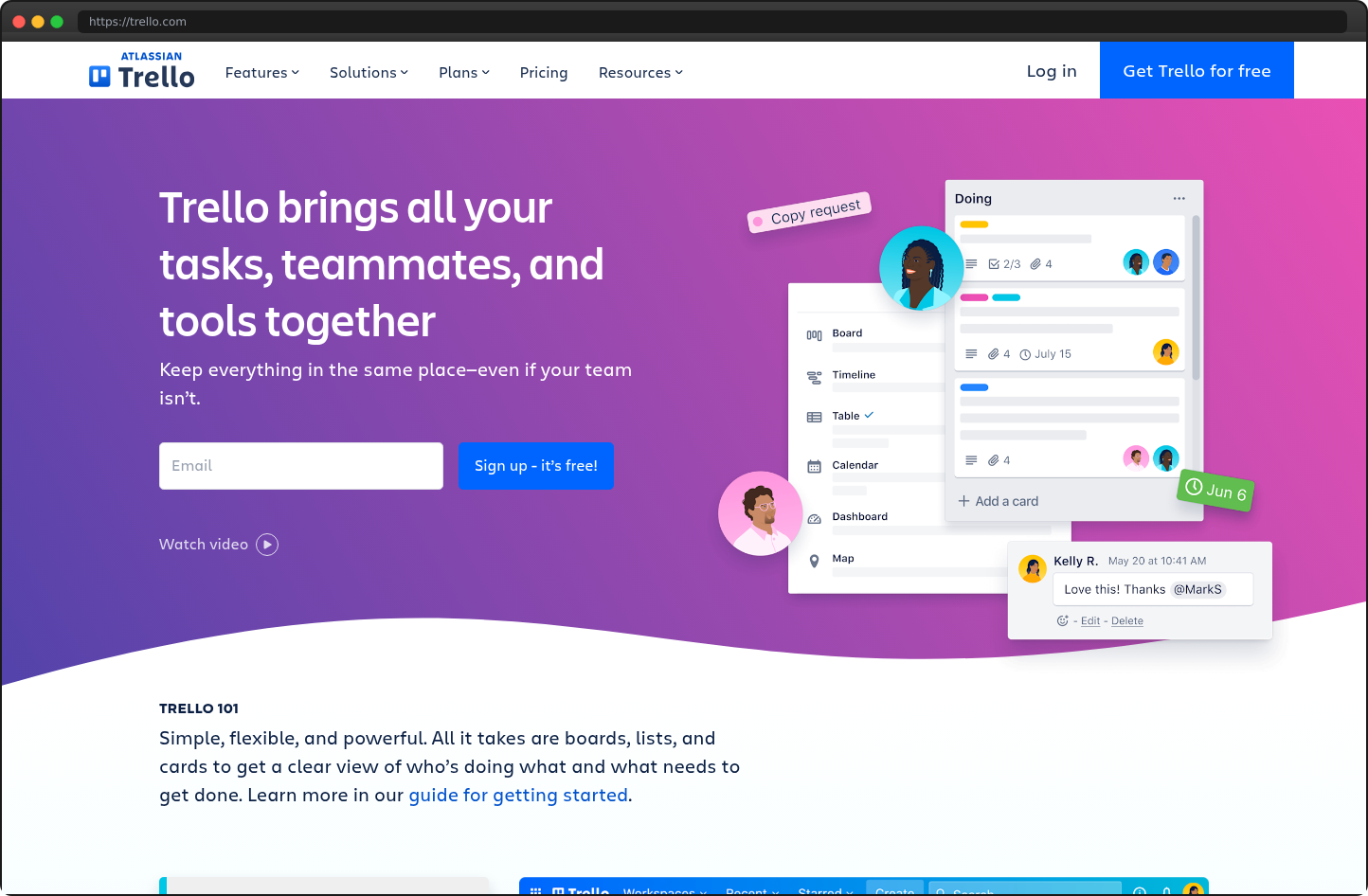 Screenshot of trello.com